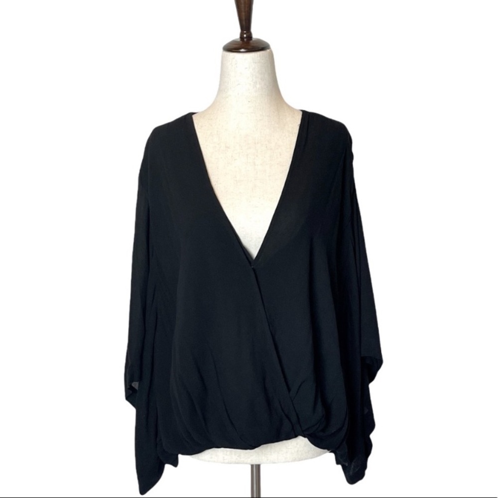 EUC Free people black drape top